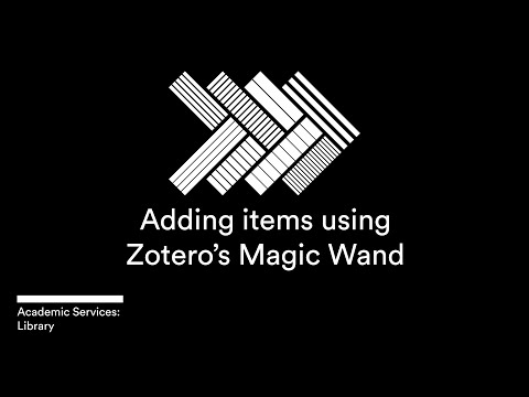 Adding Items Using Zotero S Magic Wand