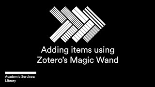 Adding items using Zotero's Magic Wand