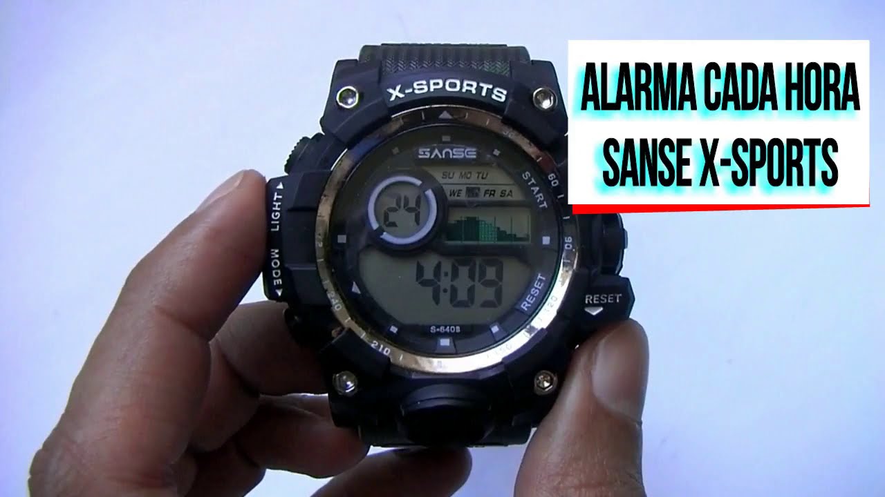 Cómo Poner o Quitar Alarma Cada Hora Reloj Digital Sanse X-Sports