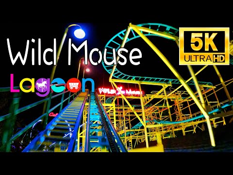 Wild Mouse Roller Coaster Low Light (5K) POV - Lagoon Amusement Park