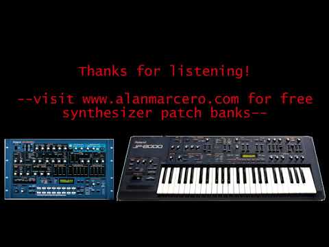 Roland JP8000 & JP8080 Alan-M Trance / EDM Soundset Rev2 -- Virtual Analog Synth Audio Demo