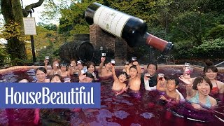 This Japanese Spa Lets You Swim in a Pool of Red Wine | House Beautiful