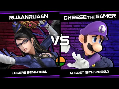 RuaanRuaan (Bayonetta) vs CheesetheGamer (Sephiroth/Wolf/Luigi) - August 13th Weekly - Losers Semis