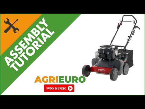 Petrol Powered Sweeper Eurosystem SWEEPY - B&S 675 engine - collector - Assembly tutorial
