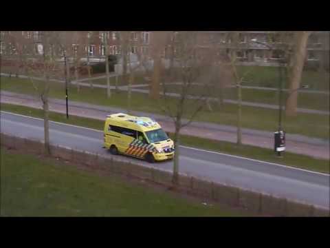 2x  ambulance spoedretour en 1x ambulance naar Rosariumpark