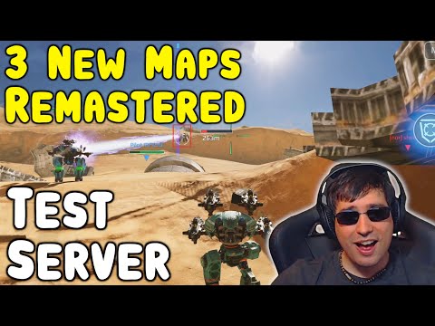 3 New REMASTERED MAPS - War Robots Test Server Gameplay WR