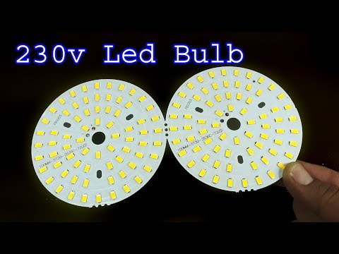 How to make a super Led light bulb, diy 230 volt led light bulb Video