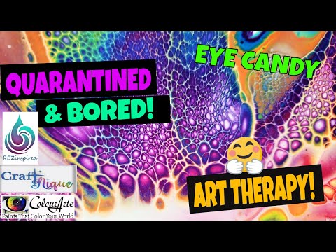 112. STUNNING QUARANTINE ART! FLUID PAINTING ON LOCKDOWN SHELEEART BLOOM TECHNIQUE  colourarte