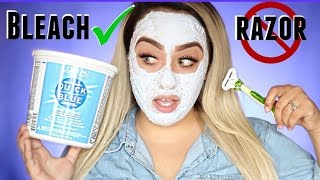 BLEACHING MY FACE!? Facial Hair Removal Method Using Bleach