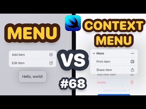 Menu VS Context Menu In SwiftUI (Breaking down the difference between Menu and Context Menu)