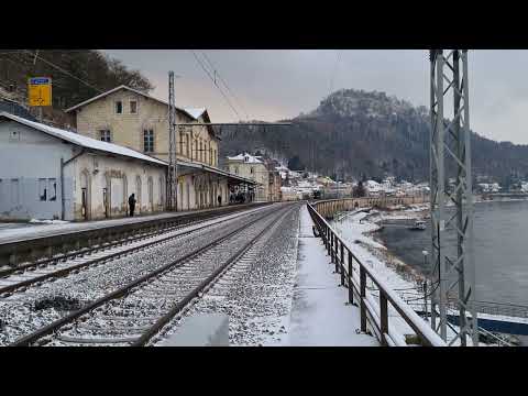E77 10 mit Sonderzug in Königstein