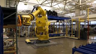 Heavy Duty Robotic Truck Unload System Offloads Large Automotive Modules