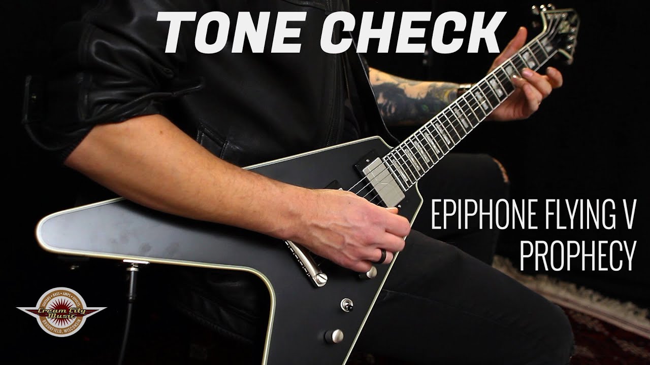 TONE CHECK: Epiphone Flying V Prophecy Guitar Demo | No Talking - YouTube