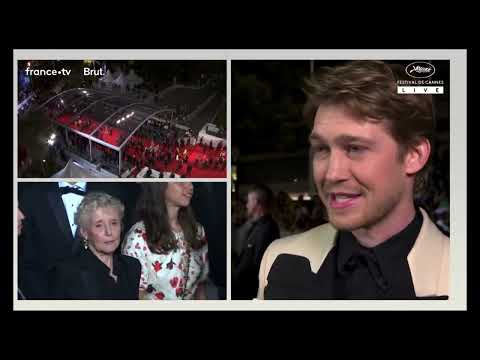 Joe Alwyn, Claire Denis, Margaret Qualley at Cannes Film Festival for Stars at Noon premiere