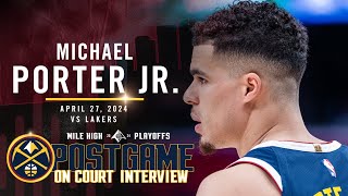 Michael Porter Jr. Full Postgame Four Press Conference vs. Lakers 🎙