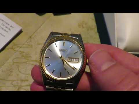 Seiko SGF204 Quartz Datejust Mens Watch Review Unboxing - Rolex Datejust Homage