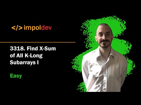 Find X Sum of All K Long Subarrays I | LeetCode 3318 - Python