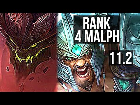MALPHITE vs TRYNDAMERE (TOP) | Rank 4 Malph, 4/2/8 | KR Grandmaster | v11.2