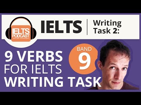 IELTSライティングタスクのための9つのバンド9動詞 - (2018) (9 Band 9 Verbs for IELTS Writing Task - (2018))