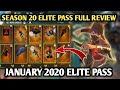 SEASON 20 ELITE PASS FULL REVIEW JANUARY ELITE PASS IN FREE FIRE EMOTE REMOVE IN ELITE PASS