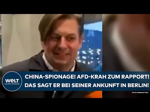 DEUTSCHLAND: China-Spionage von Mitarbeiter! Das sagt AfD-Politiker Krah bei der Ankunft in Berlin