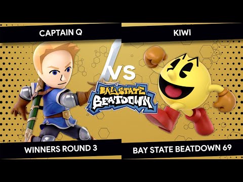 Bay State Beatdown 69 - Captain Q (Mii Swordfighter, Dark Pit) vs. Kiwi (Pac Man) - Winners Round 3