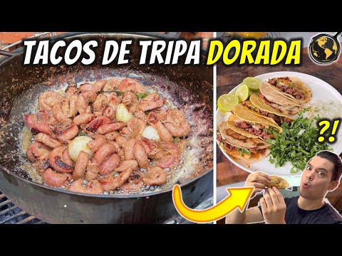 Como hacer Tacos de Tripa Dorada estilo TAQUERIA | Cocina Universal