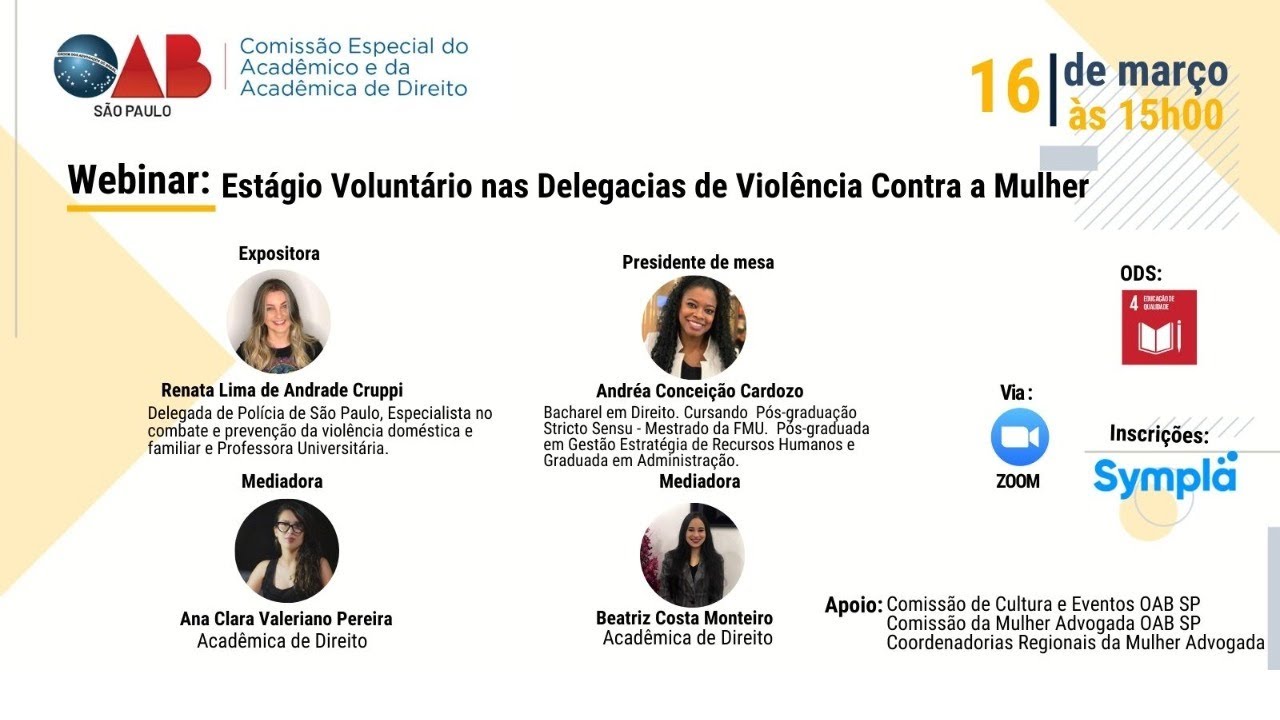 Estágio Voluntario nas Delegacias de Violência Contra a Mulher