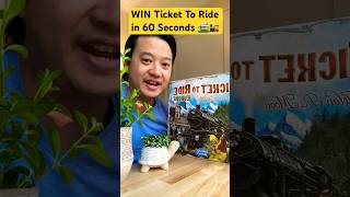 WIN Ticket To Ride in 60 Seconds - Tips & Tricks 🚂🚞☺️❤️💚 #boardgames #tabletopgames #games