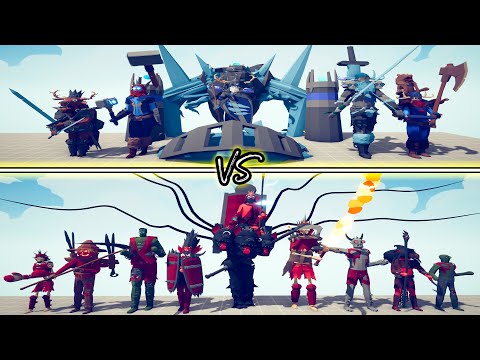 MEGA VIKING DLC Team vs MEGA SPOOKY DLC Team - Totally Accurate Battle Simulator TABS
