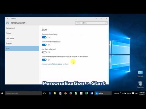 windows 10 choose what folders appear on start menu
