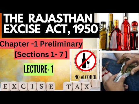 The Rajasthan Excise Act, 1950 |Ch- 1 Preliminary| Rajasthan APO |