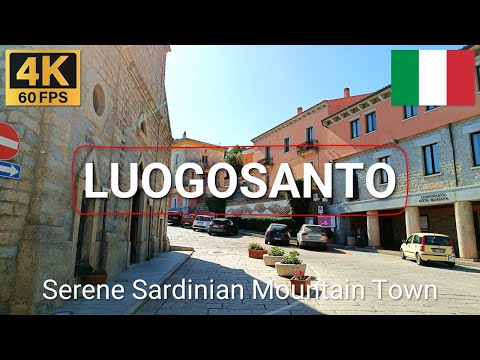 LUOGOSANTO, Sardegna 🇮🇹 | 2023 | 4K·60p | Walk around Hidden Historic Mountain Town