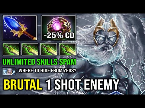 THUNDER GOD ZEUS Instant 1 Shot No Place to Hide +67K Damage with Brutal Magical Burst Dota 2