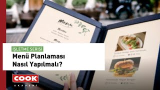 Menü Planlaması Nasıl Yapılmalı?  | COOK Akademi | İşletme Serisi Bölü