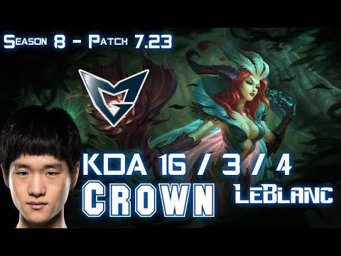 SSG Crown LEBLANC vs LUCIAN Mid - Patch 7.23 KR Ranked