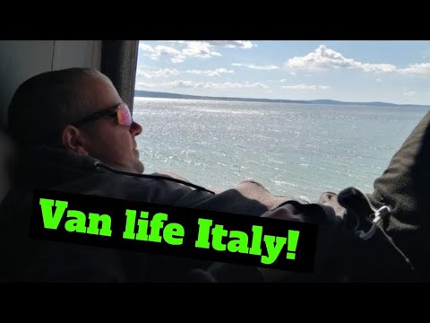 First ITALIAN BEACH of van life in Europe !  SAVONA !
