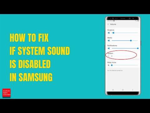How to Fix System sound disabled in Samsung