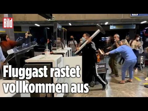 Passagiere randalieren im Flughafen von Sao Paolo