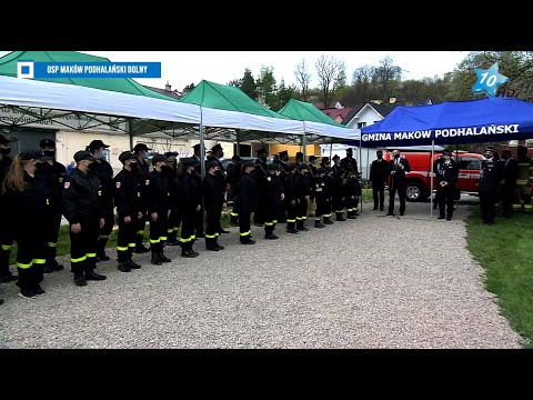 Prezydent RP Andrzej Duda z wizytą w jednostce Ochotniczej Straży Pożarnej Maków Podhalański Dolny
