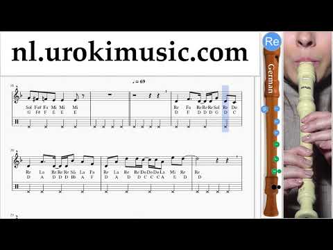 Blokfluitles (G.) Axel F - Crazy Frog Muzieknoten Cursus um-i374