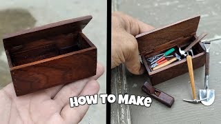 How to make wooden box - miniture wood box - mini tools box