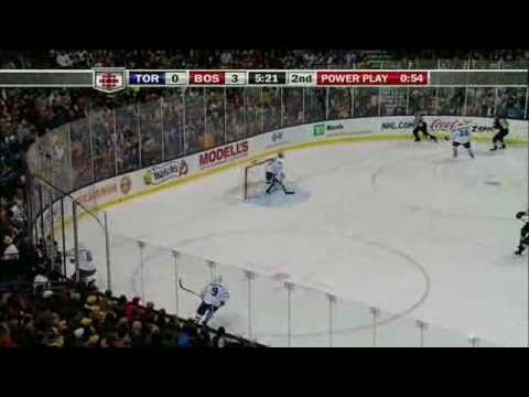 Marc Savard hat-trick Against Maple Leafs - NHL CBC Sports Feed
