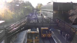 preview picture of video 'Tyne and Wear Metro-Metrocars 4004 and 4085 passing South Gosforth'