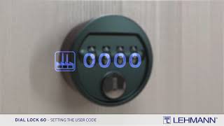 DIAL LOCK 60 Fixcode - setting the user code