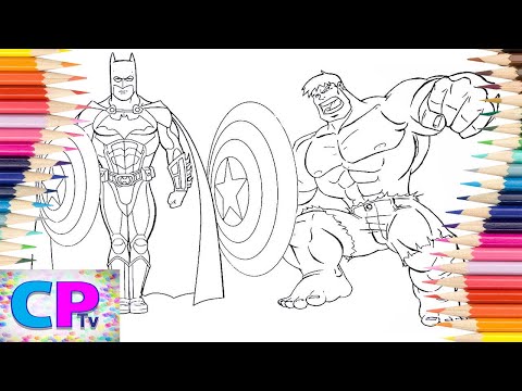 Batman and Hulk and Captain`s America Shield Coloring Pages/Laszlo - Fall To Light [NCS Release]