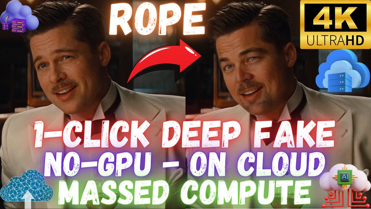 Best Deepfake Open Source App ROPE - So Easy To Use Full HD Feceswap DeepFace, No GPU Required Cloud