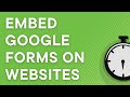 Embed a Google Form on your website Embed a Google Form on your website