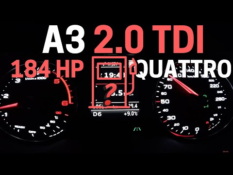 Audi A3 8V 2.0 TDI Quattro ⛽️ FUEL CONSUMPTION TEST 184 HP