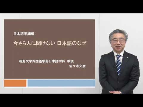 明海大学Web体験授業動画（3分ver）　日本語学科「今さら人に聞けない日本語のなぜ」